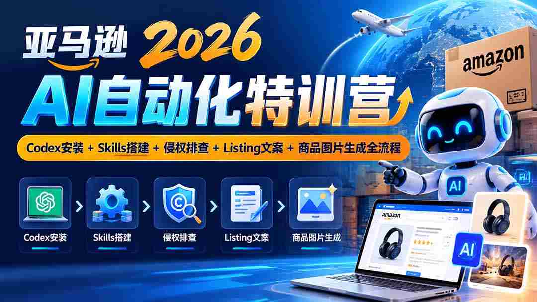2026年亚马逊AI自动化特训营：10月集结，一网打尽Codex部署、Skills构建、版权审查、商品描述与图片制作全攻略