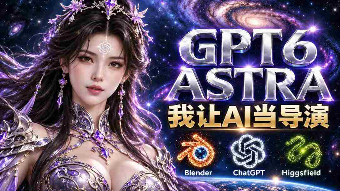引领GPT-6 Astra执掌镜头：Higgsfield与Blender联手创制30秒玄幻电影级剪辑杰作！