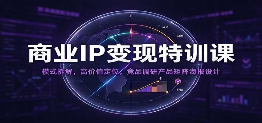 商业IP变现特训课：模式拆解，高价值定位，竞品调研产品矩阵海报设计-副业部