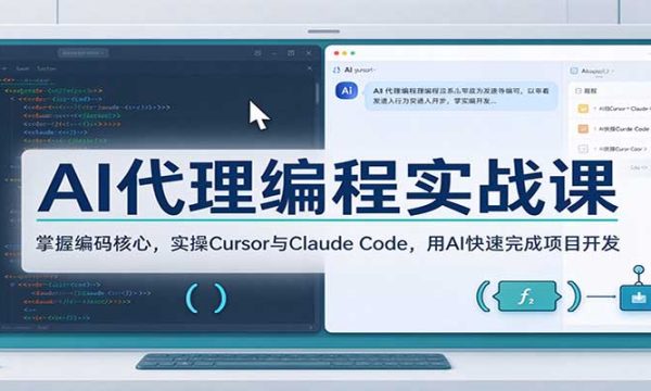 AI代理编程实战课：掌握编码核心，实操Cursor与Claude Code，用AI快速完成项目开发