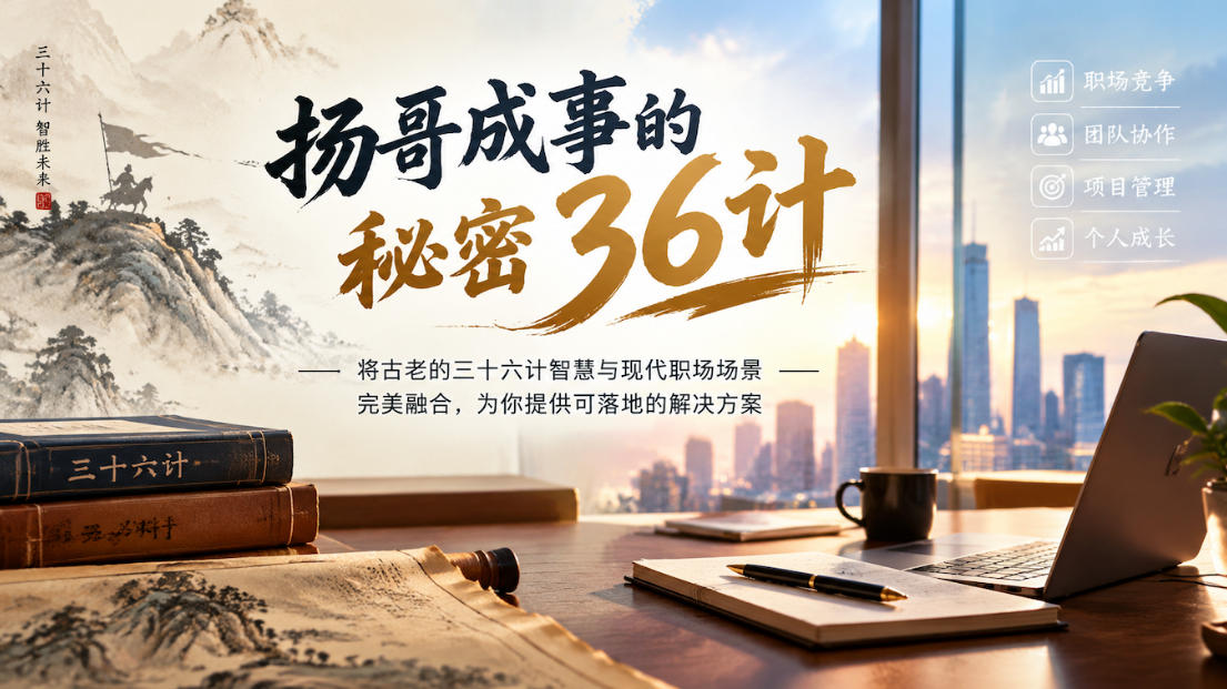 扬哥成事的秘密36计，将古老的三十六计智慧与现代职场场景完美融合，为你提供可落地的解决方案-副业部