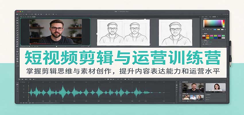 短视频剪辑与运营训练营：掌握剪辑思维与素材创作，提升内容表达能力和运营水平-副业部