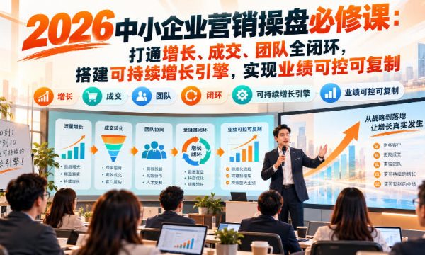 2026中小企业营销操盘必修课：打通增长、成交、团队全闭环，搭建可持续增长引擎，实现业绩可控可复制