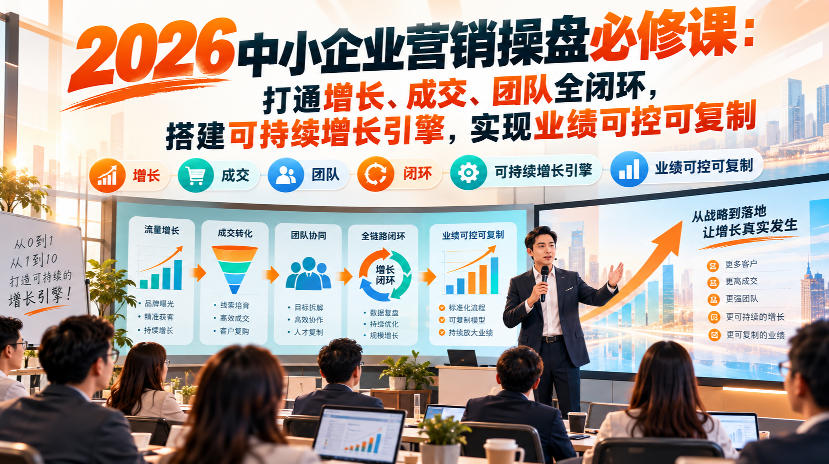 2026中小企业营销操盘必修课：打通增长、成交、团队全闭环，搭建可持续增长引擎，实现业绩可控可复制插图