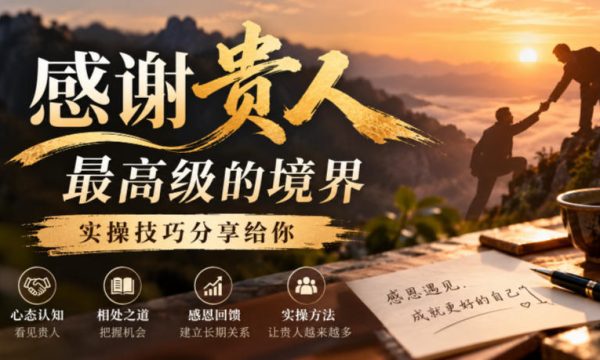 某公众号付费文章：感谢贵人最高级的境界，实操技巧分享给你