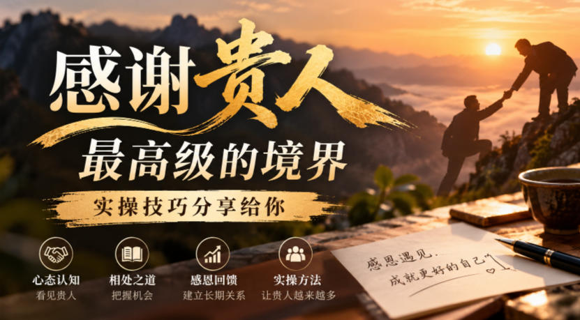 某公众号付费文章：感谢贵人最高级的境界，实操技巧分享给你-副业部
