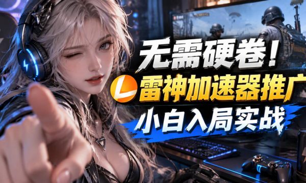 无需硬卷！雷神加速器推广，小白入局实战一天也能几十r