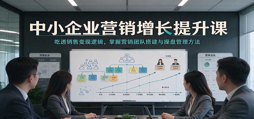 中小企业营销增长提升课：吃透销售变现逻辑，掌握营销团队搭建与操盘管理方法-副业部