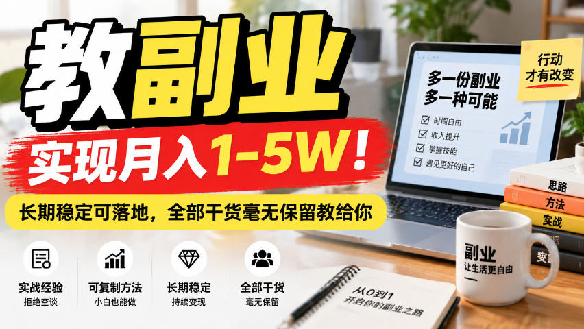 (20806期)“教副业”实现月入1-5W!长期稳定可落地,全部干货毫无保留教给你插图 (20806期)“教副业”实现月入1-5W!长期稳定可落地,全部干货毫无保留教给你插图