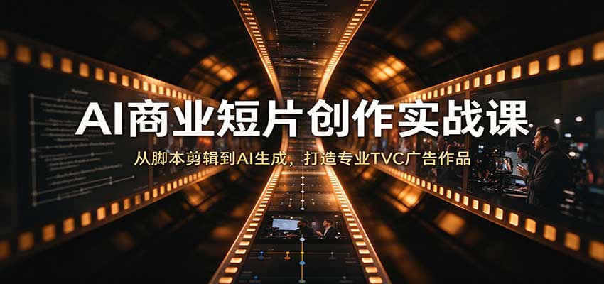 AI商业短片创作实战课：从脚本剪辑到AI生成，打造专业TVC广告作品-副业部