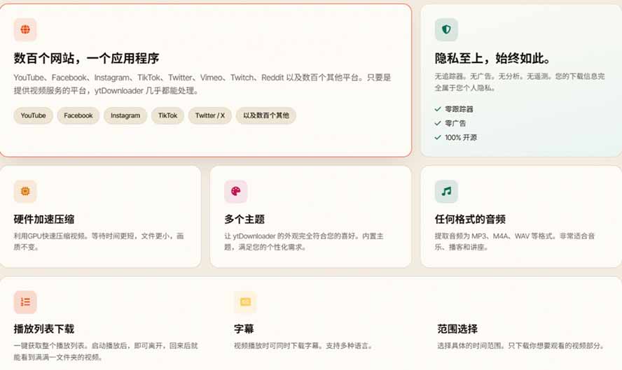 （20796期）YouTube、B站超100+平台视频免费下载， 超级好用，多平台免费开源热门视频下载器 ytDownloader插图4