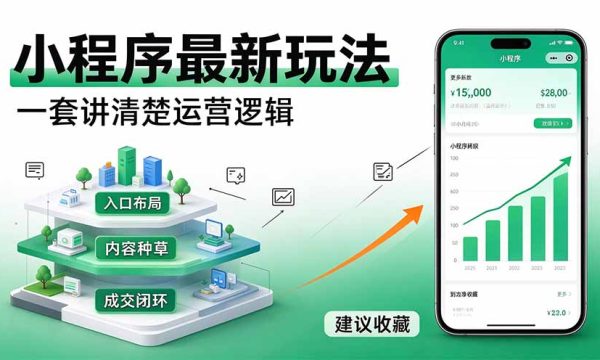 （20876期）微信小程序最新玩法 四种收益来源，单日收入400+
