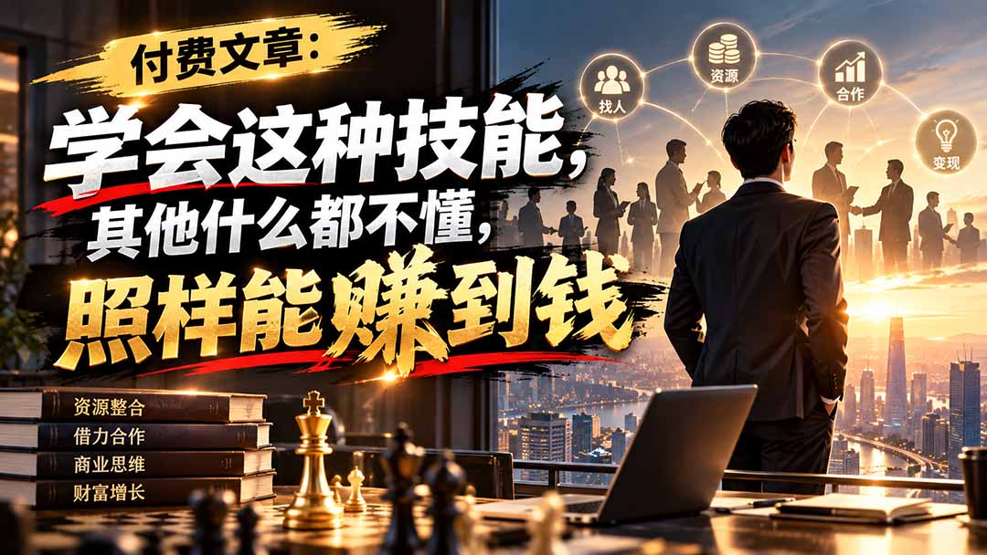 （20920期）付费文章：学会这种技能，其他什么都不懂，照样能賺到钱-副业部